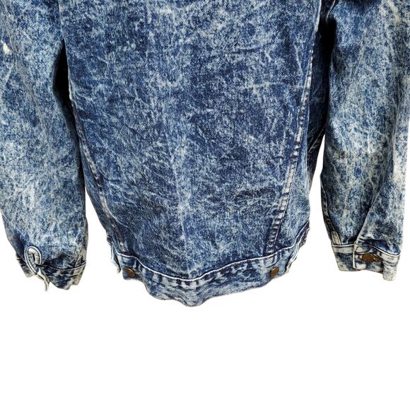 Vintage FIRST Brand Acid Wash Denim Jean Jacket Sz Large 80s 1980s 90s Rad - Picture 10 of 11